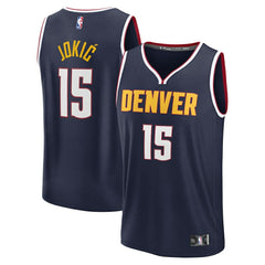 Fanatics Nikola Jokic Denver Nuggets Youth Fast Break Replica Player Jersey Icon Editi- Navy
