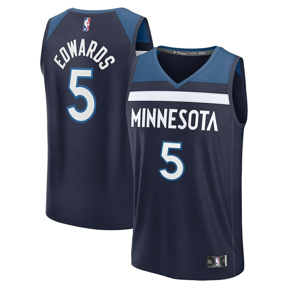Fanatics Anthony Edwards Minnesota Timberwolves Fast Break Replica Player Jersey Icon Edition Navy