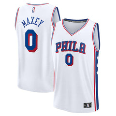 Fanatics Tyrese Maxey Philadelphia 76ers Fast Break Replica Player Jersey Association Edition White