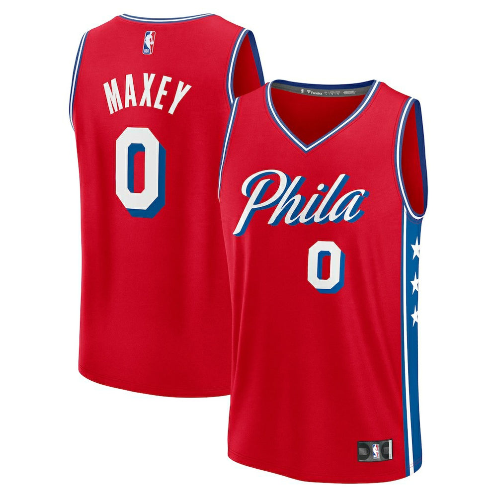 Fanatics Tyrese Maxey Philadelphia 76ers Fast Break Replica Player Jersey Statement Edition Red