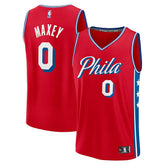 Fanatics Tyrese Maxey Philadelphia 76ers Fast Break Replica Player Jersey Statement Edition Red