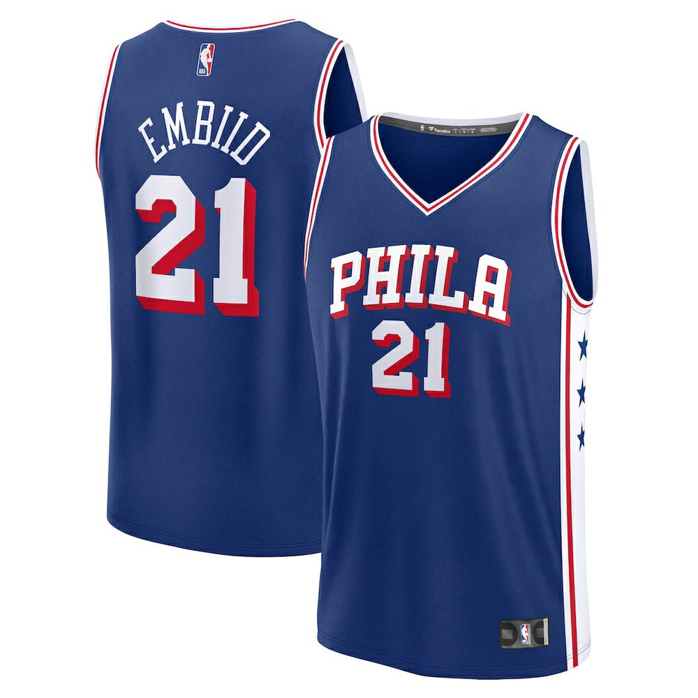 Fanatics Joel Embiid Philadelphia 76ers Youth Fast Break Replica Player Jersey Icon Edition Royal