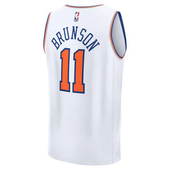 Fanatics Jalen Brunson New York Knicks Fast Break Replica Player Jersey Association Edition White