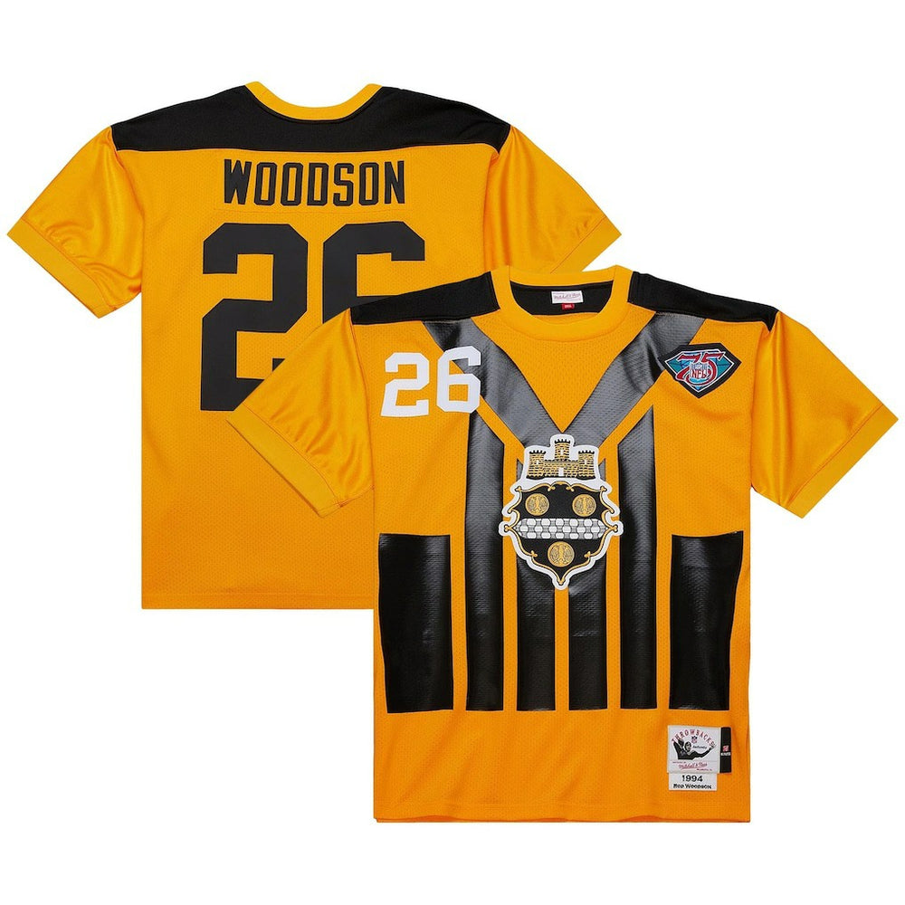 Rod Woodson Pittsburgh Steelers 1994 Authentic Throwback Retired Player Jersey - Gold - Mitchell & Ness