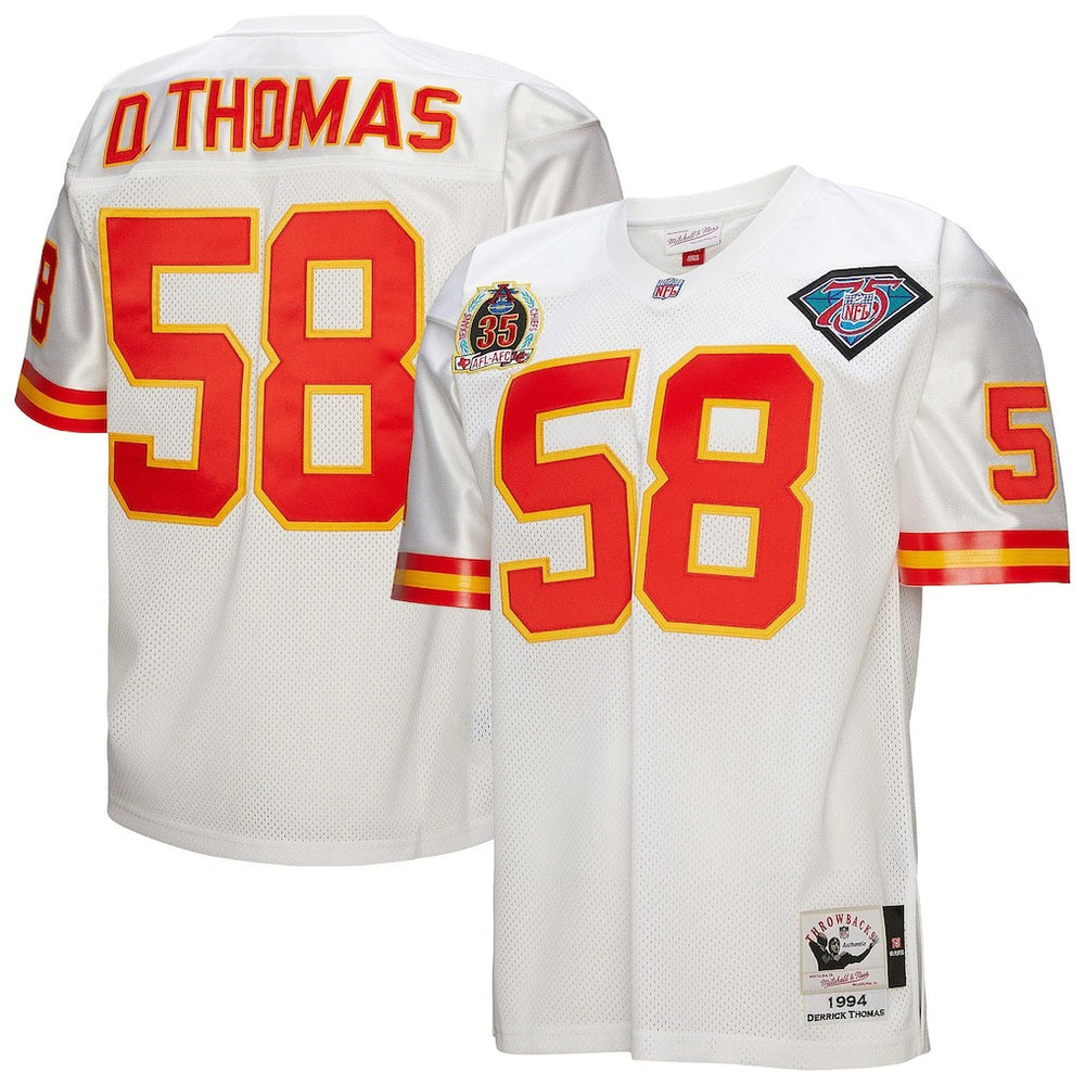 Derrick Thomas Kansas City Chiefs 1994 Authentic Throwback Retired Player Jersey - White - Mitchell & Ness