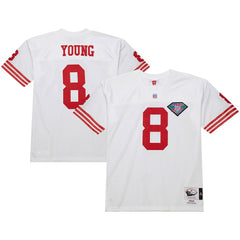 Steve Young San Francisco 49ers 1994 Authentic Throwback Retired Player Jersey - White - Mitchell & Ness