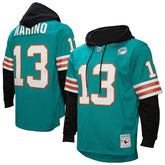Dan Marino Miami Dolphins Player Name & Number Hoodie Legacy Jersey - Aqua - Mitchell & Ness