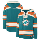 Miami Dolphins '47 Superior Lacer Pullover Hoodie - Aqua - 47 brand