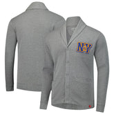New York Knicks Sportiqe Unisex Henshaw Full-Button Cardigan Sweater Heather Gray