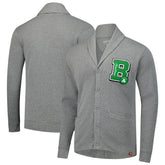 Boston Celtics Sportiqe Unisex Henshaw Full-Button Cardigan Sweater Heather Gray