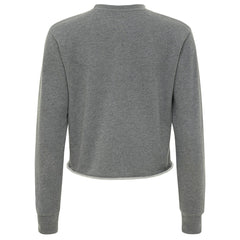 New York Knicks Sportiqe Women's Varsity Collection Kacey Cropped Pullover Sweatshirt Heather Gray