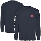 Philadelphia 76ers Sportiqe Unisex Wales Heavyweight Pocket Long Sleeve T-Shirt Navy