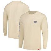 Golden State Warriors Sportiqe Unisex Wales Heavyweight Pocket Long Sleeve T-Shirt Cream