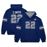 Emmitt Smith Dallas Cowboys Retired Player Name & Number Pullover Hoodie - Navy - Mitchell & Ness