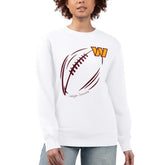 Washington Commanders G-III 4Her by Carl Banks Women's Football Logo Graphic Fleece Tri-Blend Pullover Sweatshirt - White - NFL