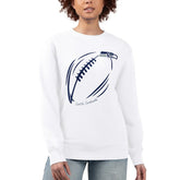 Seattle Seahawks G-III 4Her by Carl Banks Women's Football Logo Graphic Fleece Tri-Blend Pullover Sweatshirt - White - NFL