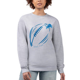 Detroit Lions G-III 4Her by Carl Banks Women's Football Logo Graphic Fleece Tri-Blend Pullover Sweatshirt - Heather Gray - NFL