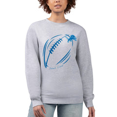 Detroit Lions G-III 4Her by Carl Banks Women's Football Logo Graphic Fleece Tri-Blend Pullover Sweatshirt - Heather Gray - NFL