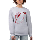 Tampa Bay Buccaneers G-III 4Her by Carl Banks Women's Football Logo Graphic Fleece Tri-Blend Pullover Sweatshirt - Heather Gray - NFL