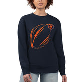 Chicago Bears G-III 4Her by Carl Banks Women's Football Logo Graphic Fleece Tri-Blend Pullover Sweatshirt - Navy - NFL