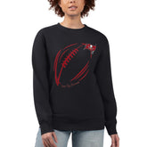 Tampa Bay Buccaneers G-III 4Her by Carl Banks Women's Football Logo Graphic Fleece Tri-Blend Pullover Sweatshirt - Black - NFL