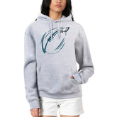 Philadelphia Eagles G-III 4Her by Carl Banks Women's Football Logo Fleece Tri-Blend Pullover Hoodie - Heather Gray - NFL