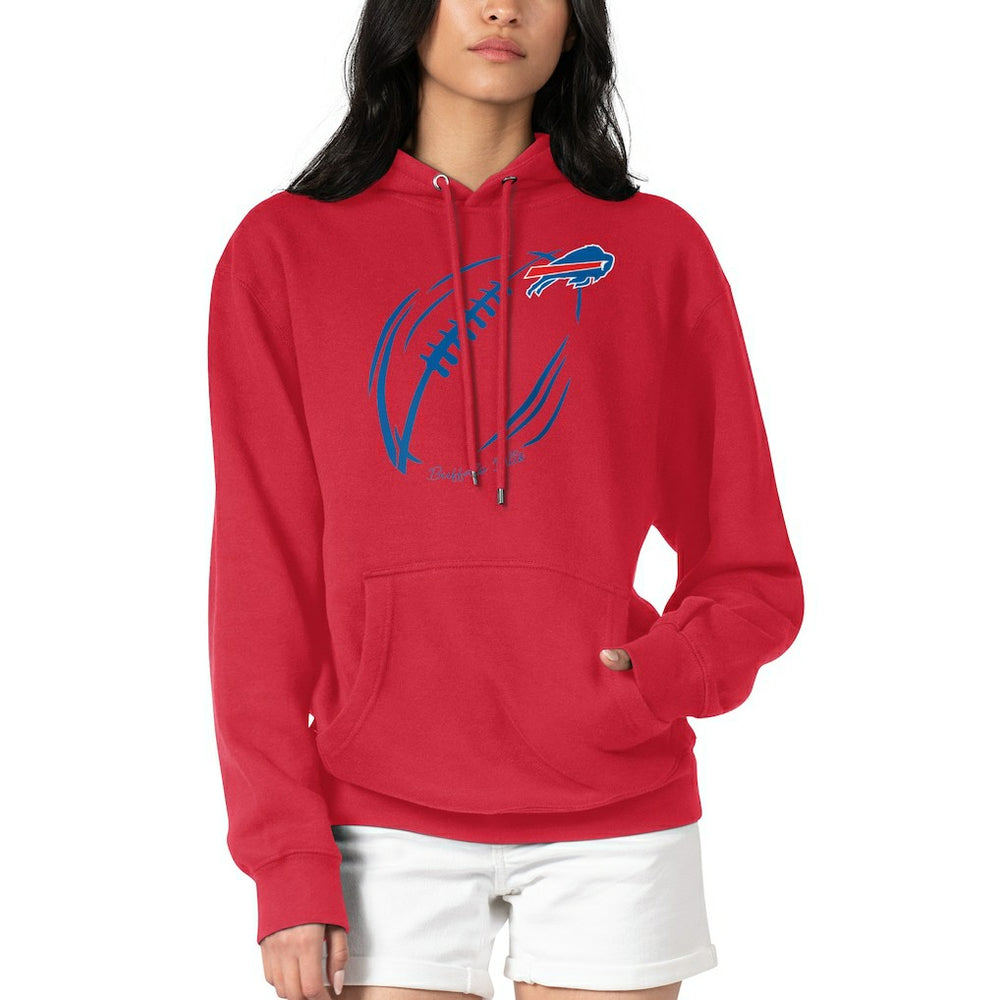 Buffalo Bills G-III 4Her by Carl Banks Women's Football Logo Fleece Tri-Blend Pullover Hoodie - Red - NFL