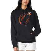 Cincinnati Bengals G-III 4Her by Carl Banks Women's Football Logo Fleece Tri-Blend Pullover Hoodie - Black - NFL