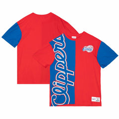 Mitchell & Ness LA Clippers Play By Play 2.0 T-Shirt Royal/Red