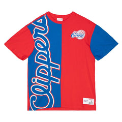 Mitchell & Ness LA Clippers Play By Play 2.0 T-Shirt Royal/Red
