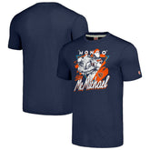 Steve McMichael Chicago Bears Homage Unisex Caricature Retired Player Tri-Blend T-Shirt - Navy - NFL