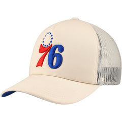 Mitchell & Ness Philadelphia 76ers Trucker Adjustable Hat Cream