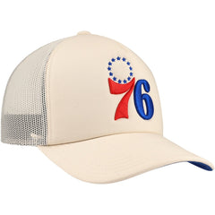 Mitchell & Ness Philadelphia 76ers Trucker Adjustable Hat Cream