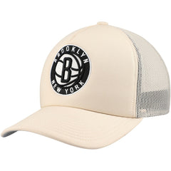 Mitchell & Ness Brooklyn Nets Trucker Adjustable Hat Cream