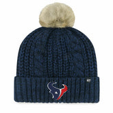 Houston Texans '47 Women's Meeko Cuffed Knit Hat with Pom - Navy - 47 brand