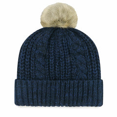 Houston Texans '47 Women's Meeko Cuffed Knit Hat with Pom - Navy - 47 brand