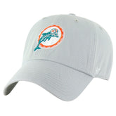 Miami Dolphins '47 Team Clean Up Adjustable Hat - Gray - 47 brand