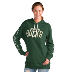 Milwaukee Bucks G-III 4Her by Carl Banks Women's Base Coach Pullover Hoodie Green