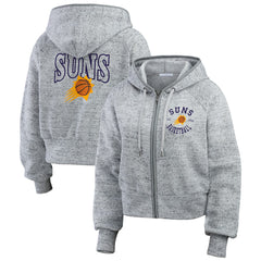Phoenix Suns WEAR by Erin Andrews Women's Speckled Radiator Full-Zip Hoodie Heather Gray