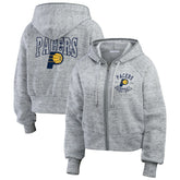 Indiana Pacers WEAR by Erin Andrews Women's Speckled Radiator Full-Zip Hoodie Heather Gray