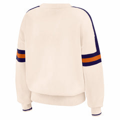 Phoenix Suns WEAR by Erin Andrews Women's Stripe Pullover Sweater Cream