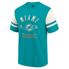 Miami Dolphins Darius Rucker Collection Football T-Shirt - Aqua - Fanatics