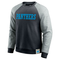 Carolina Panthers Darius Rucker Collection Colorblock Pullover Sweatshirt - Black/Heather Gray - Fanatics
