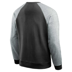 New Orleans Saints Darius Rucker Collection Colorblock Pullover Sweatshirt - Black/Heather Gray - Fanatics