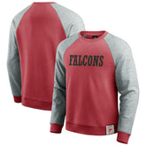Atlanta Falcons Darius Rucker Collection Colorblock Pullover Sweatshirt - Red/Heather Gray - Fanatics