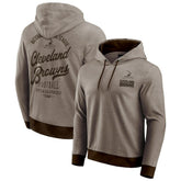 Cleveland Browns Darius Rucker Collection Tonal Knit Pullover Hoodie - Brown - Fanatics