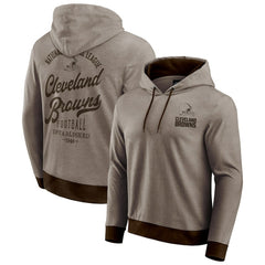 Cleveland Browns Darius Rucker Collection Tonal Knit Pullover Hoodie - Brown - Fanatics