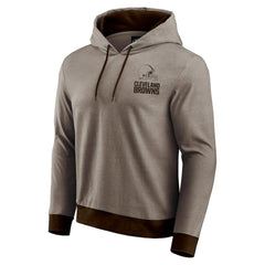 Cleveland Browns Darius Rucker Collection Tonal Knit Pullover Hoodie - Brown - Fanatics