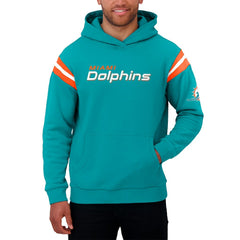 Miami Dolphins Darius Rucker Collection Football Washed Pullover Hoodie - Aqua - Fanatics