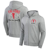 Atlanta Falcons Darius Rucker Collection Vintage Stripe Full-Zip Hoodie - Heather Gray - NFL